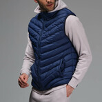 Zach Insulated Puffer Vest // Navy (S)