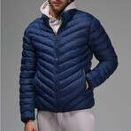 Zach Insulated Puffer Jacket // Navy (M)