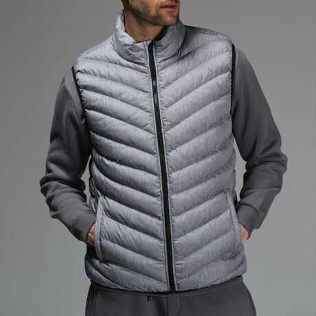 Josh Insulated Puffer Vest // Light Gray (S)