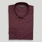 Edinburg Lycra Poplin Shirt // Burgundy (M)