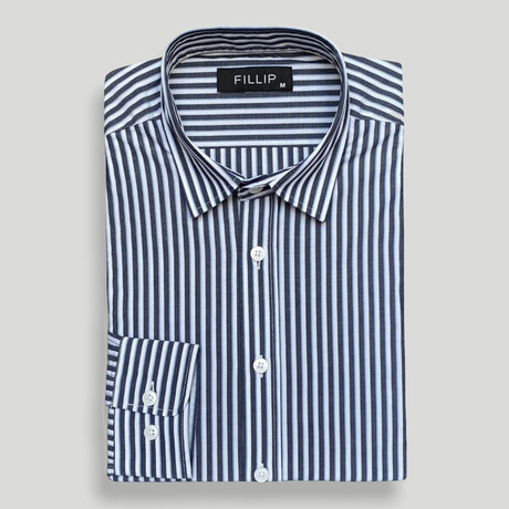 Valencia Striped Shirt // Navy (S)