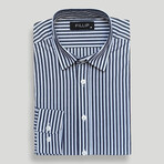 Valencia Striped Shirt // Navy (L)