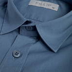 Florence Lycra Poplin Shirt // Blue (M)