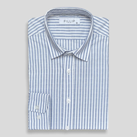Edmonton Striped Shirt // Blue (2XL)
