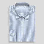 Edmonton Striped Shirt // Blue (M)