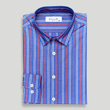 Zagreb Striped Shirt // Blue (S)