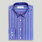 Zagreb Striped Shirt // Blue (2XL)