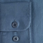 Florence Lycra Poplin Shirt // Blue (L)