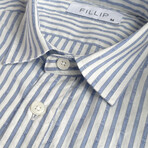 Edmonton Striped Shirt // Blue (XL)