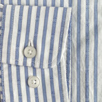 Edmonton Striped Shirt // Blue (M)