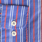 Zagreb Striped Shirt // Blue (S)