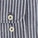 Warsaw Striped Shirt // Navy (XL)