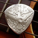 Silver Barber Half Dollar Coin Guitar Pick