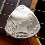 Silver Barber Half Dollar Coin Guitar Pick