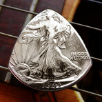 Silver Walking Liberty Half Dollar Coin Guitar Pick
