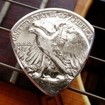 Silver Walking Liberty Half Dollar Coin Guitar Pick