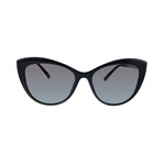 Versace // Women's Acetate Cat Eye Sunglasses // Black + Gold + Gray