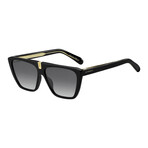 Givenchy // Unisex Trapezoid Sunglasses // Black + Dark Gray