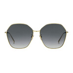 Givenchy // Women's Oversized Butterfly Sunglasses // Gold + Dark Gray