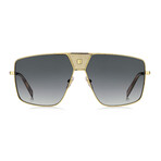 Givenchy // Men's Oversized Pilot Sunglasses // Gold + Gray + Dark Gray