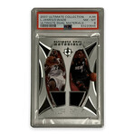 Lebron James & Dwyane Wade // 2007 Ultimate Collection Dual Materials // Game Used Memorabilia 93/99 // PSA 8 Near Mint-Mint