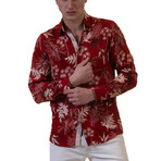 Nature Reversible Cuff Button-Down Shirt // Red (M)