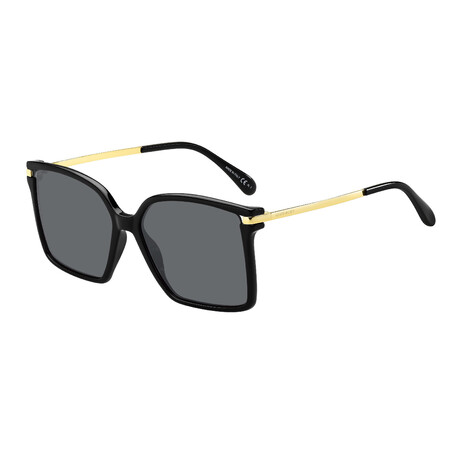 Givenchy // Women's Oversized Butterfly Sunglasses // Black + Gold + Gray