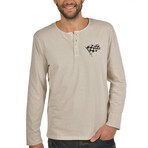 Heroes "Number 10" Henley // Off White (M)
