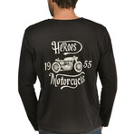 Heroes "1955" Henley // Black (S)
