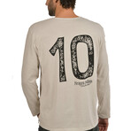 Heroes "Number 10" Henley // Off White (M)