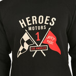Heroes "Flag" Pullover // Black (S)