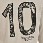 Heroes "Number 10" Henley // Off White (M)