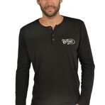 Heroes "1955" Henley // Black (S)