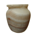 Egyptian Alabaster Lidded Jar // Middle Kingdom, c. 2061 - 1690 BC