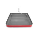 EaZy MealZ Non-Stick Square Grill Pan XL // 12″ (Red)