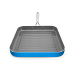 EaZy MealZ Non-Stick Square Grill PaN // 10.5″ (Red)