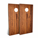 Country Living Thin Wood Plank Backyard // Cornhole Board Set