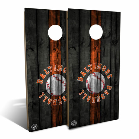 Baltimore Baseball Backyard // Cornhole Board Set