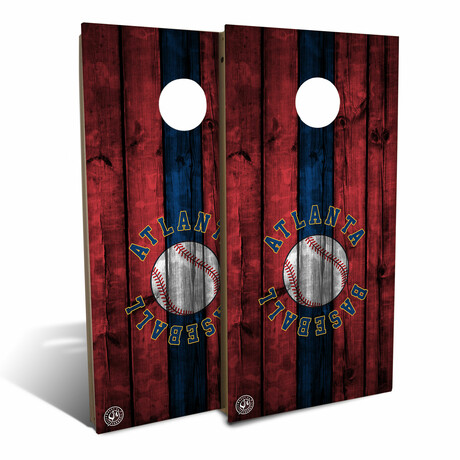 Atlanta Baseball Backyard // Cornhole Board Set