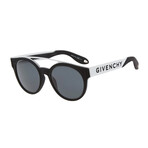 Givenchy // Unisex Round Sunglasses // Black + White + Gray