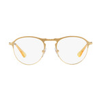 Persol // Men's Square Optical Frames // Matte Gold