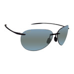 Maui Jim // Unisex Sugar Beach Polarized Rimless Sunglasses // Gloss Black + Neutral Gray