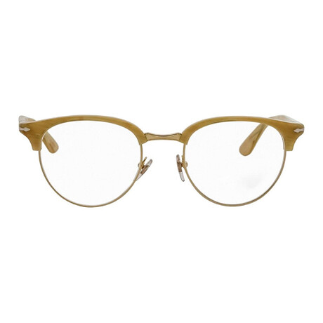 Persol // Unisex Oval Optical Frames // Light Horn