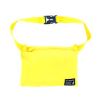 Packable Water Resistant Windbreaker // Navy + Yellow (XL)