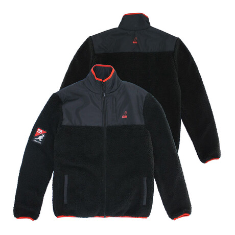 Mock Neck Sherpa Jacket // Black (XS)
