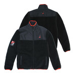 Mock Neck Sherpa Jacket // Black (M)