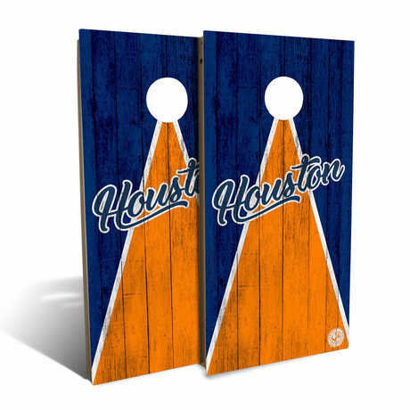 Houston Triangle Baseball Backyard // Cornhole Board Set