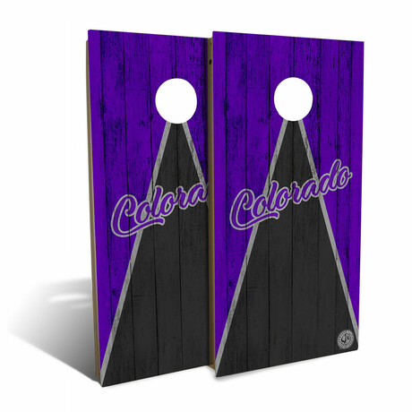 Colorado Triangle Baseball Backyard // Cornhole Board Set
