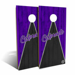 Colorado Triangle Baseball Backyard // Cornhole Board Set