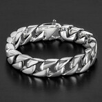 Stainless Steel Curb Chain Bracelet // 8.5"
